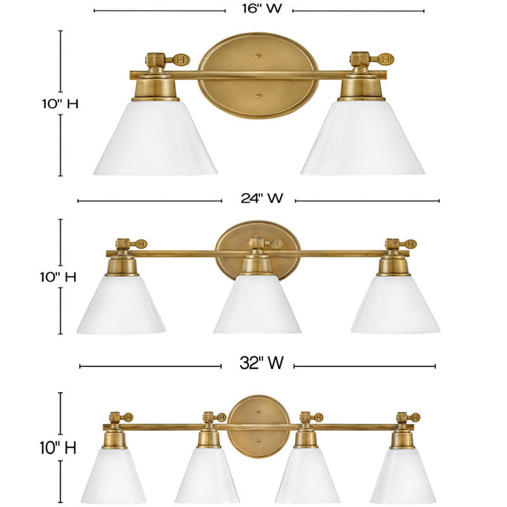 Hinkley Arti Bathroom Vanity Light (view 2)