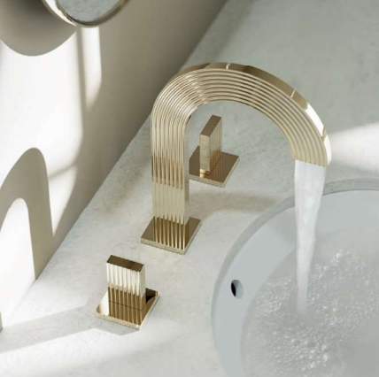 Franz Viegener FV207/F4 Groovy Widespread Bathroom Faucet
