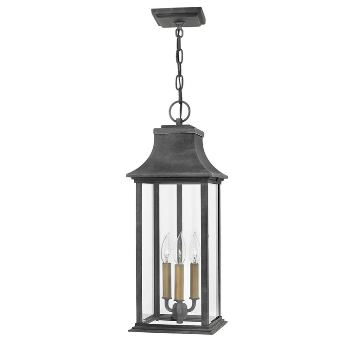 Hinkley Adair Outdoor Pendant in Aged Zinc