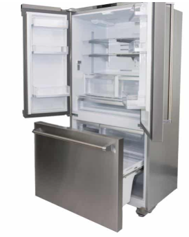 BlueStar 36" Freestanding Refrigerator With Bottom Freezer French Door