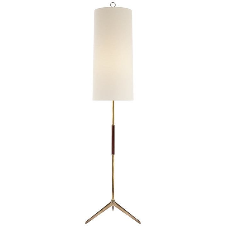 Visual Comfort Signature Frankfort Floor Lamp in Hand-Rubbed Antique Brass