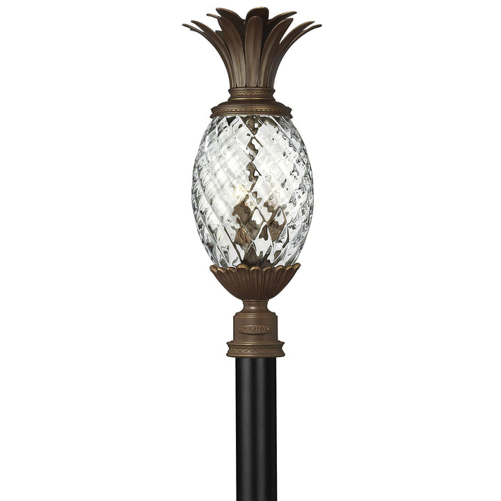 Hinkley Pineapple 120V Outdoor Post / Pier Mount Clear Optic in Copper Bronze
