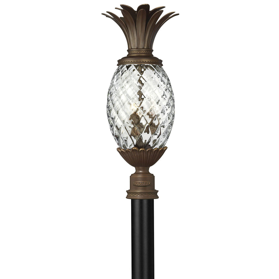 Hinkley Pineapple 120V Outdoor Post / Pier Mount Clear Optic in Copper Bronze