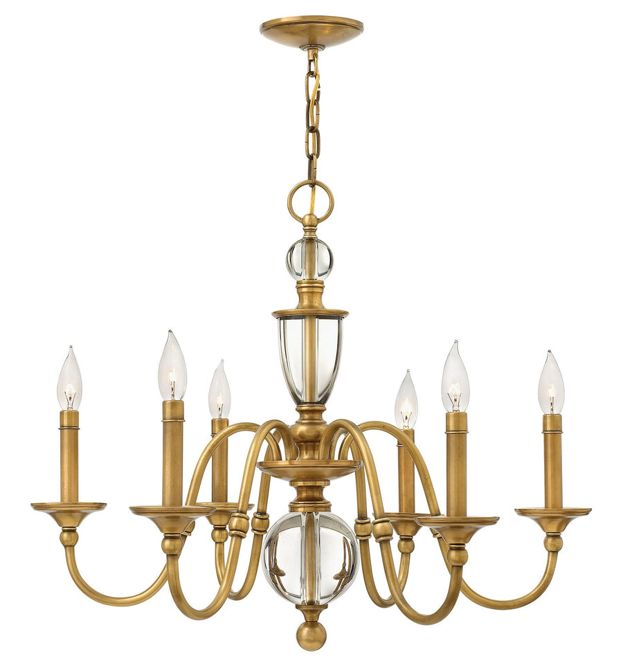 Hinkley - 4956HB - LED Chandelier - Eleanor - Heritage Brass