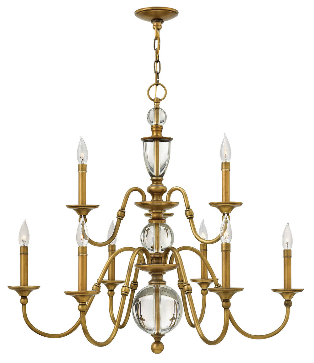 Hinkley - 4958HB - LED Chandelier - Eleanor - Heritage Brass