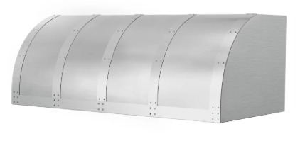 BlueStar Bonanza Wall Hood With Brushed Stainless Strapping And Rivets