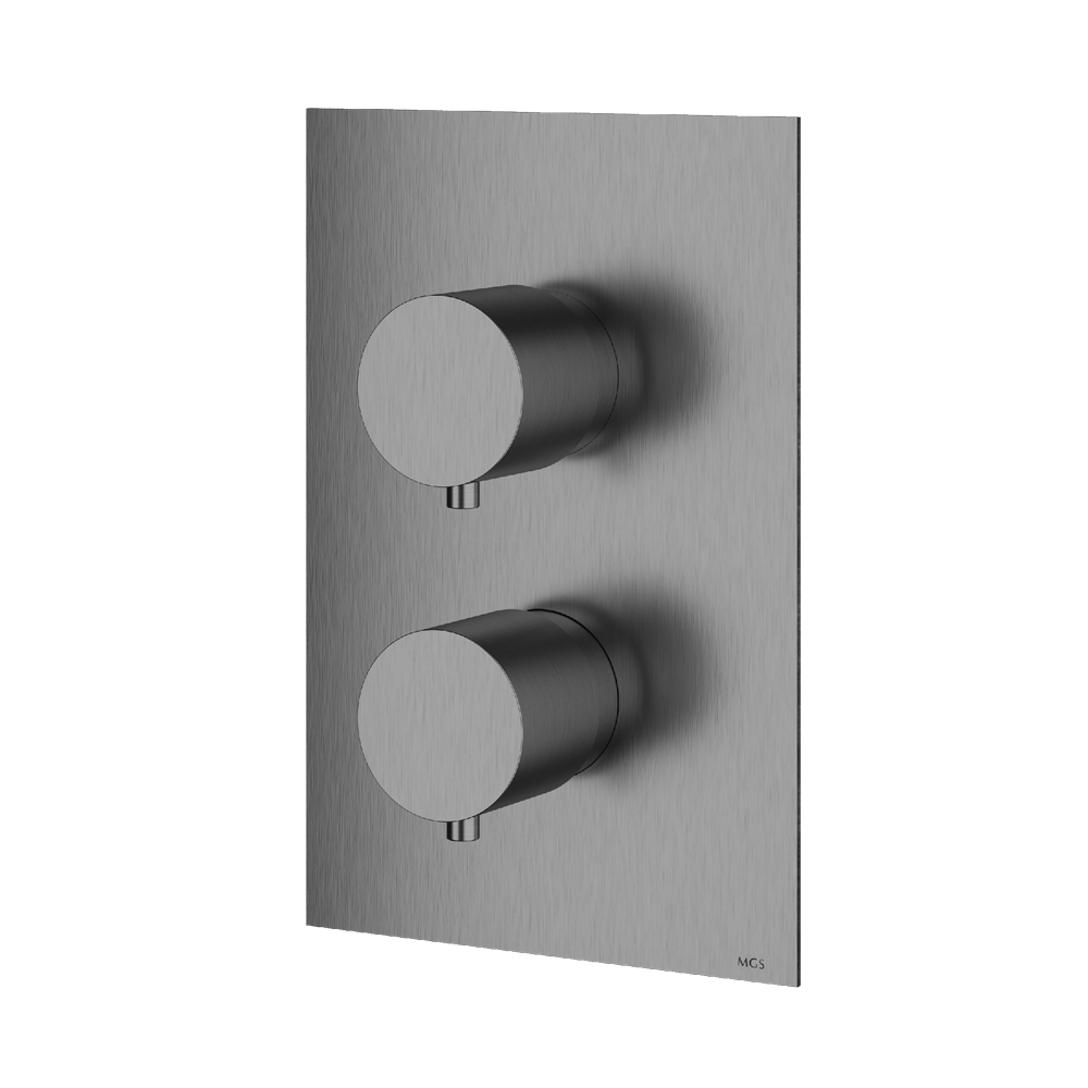 MGS Bagno Minimal Stainless Steel Thermostatic Trim with Two way Diverter and Volume Control