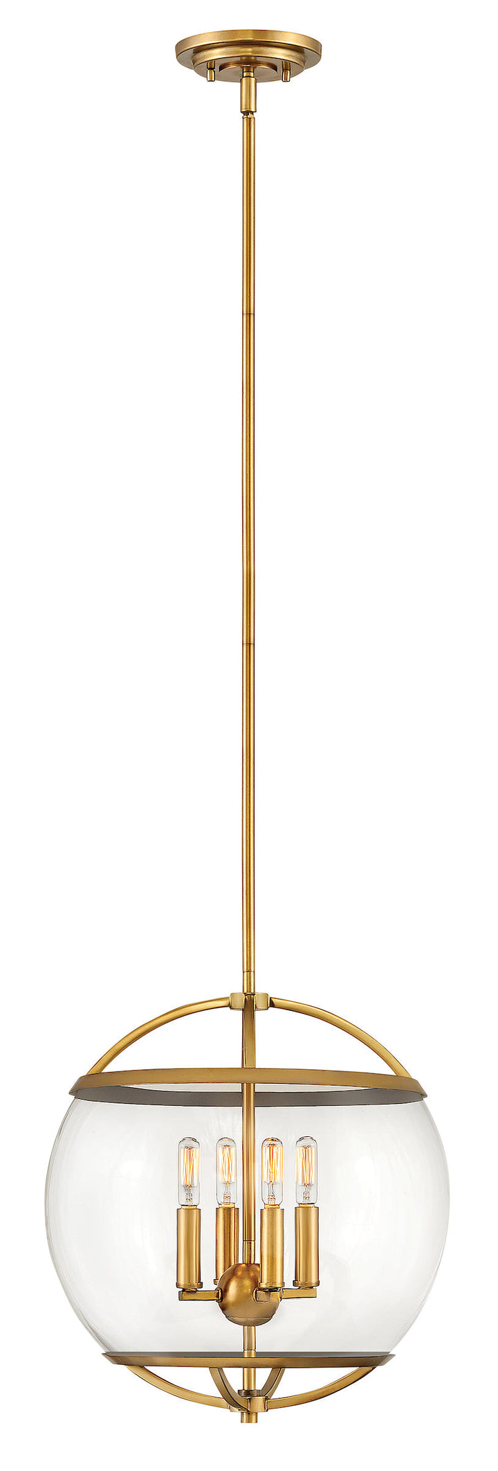Hinkley Calvin Chandelier in Heritage Brass