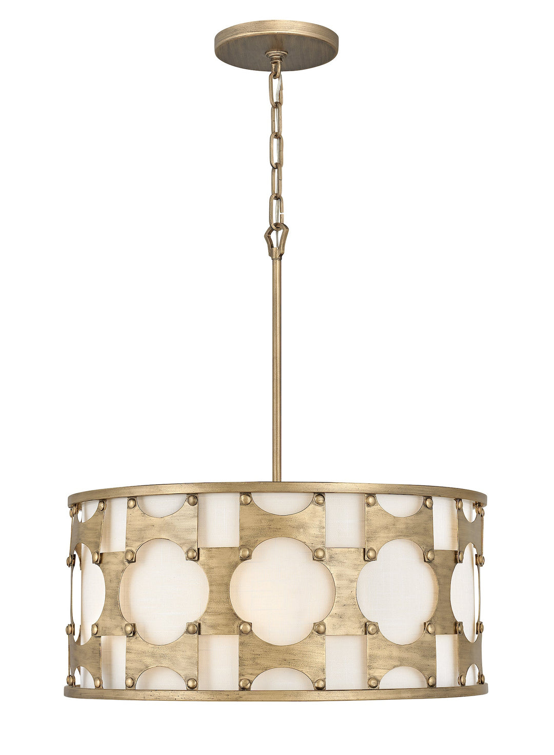 Hinkley Carter Drum Pendant in Burnished Gold