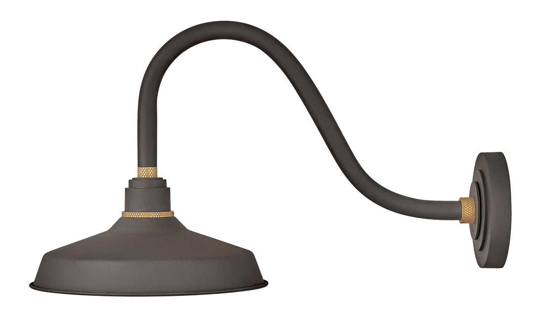 Foundry Outdoor Industrial Shade Curve Arm Wall Light