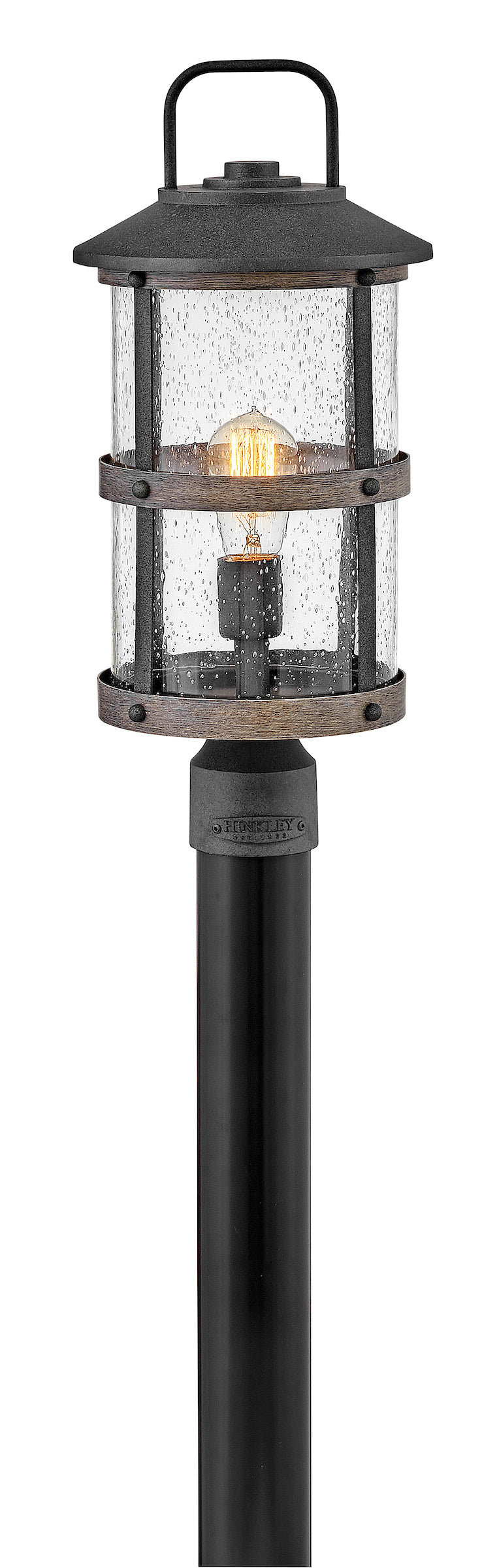 Hinkley Lakehouse 120V Outdoor Post / Pier Mount in Aged Zinc