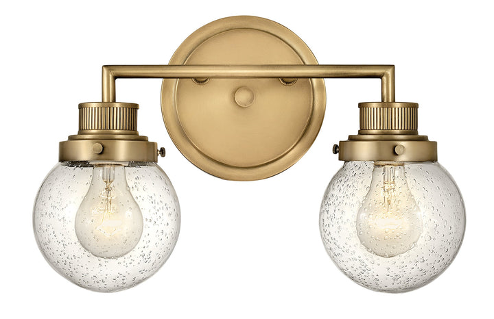 Hinkley Poppy Bathroom Vanity Light in Heritage Brass