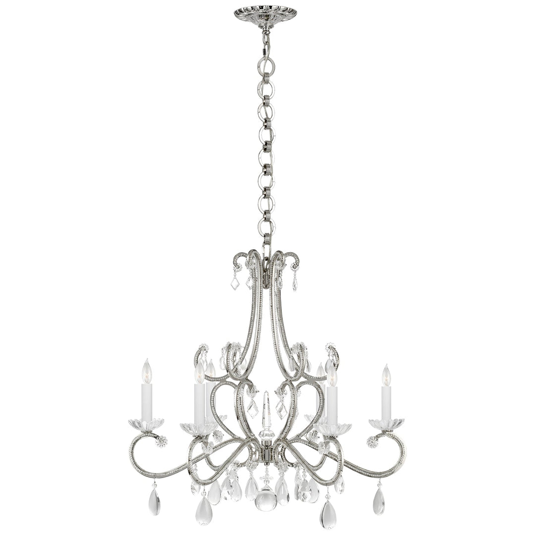 Visual Comfort Signature Montmartre Chandelier in Polished Nickel