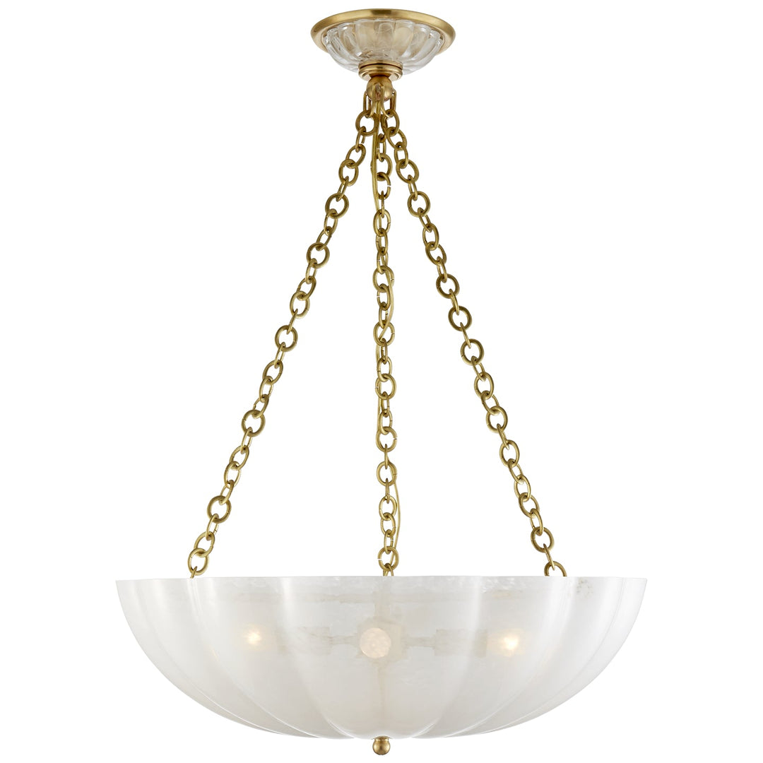 Visual Comfort Signature - ARN 5111HAB-WG - Four Light Chandelier - Rosehill - Hand-Rubbed Antique Brass