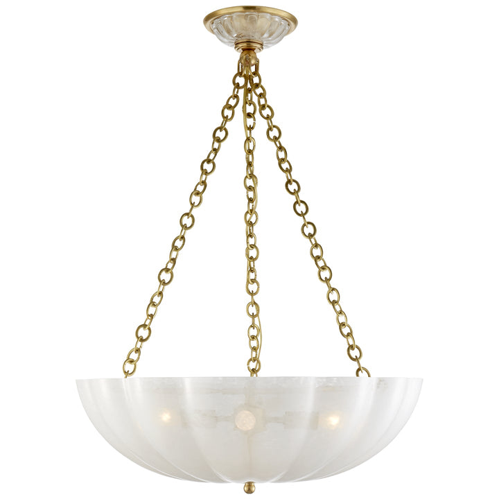 Visual Comfort Signature - ARN 5111HAB-WG - Four Light Chandelier - Rosehill - Hand-Rubbed Antique Brass