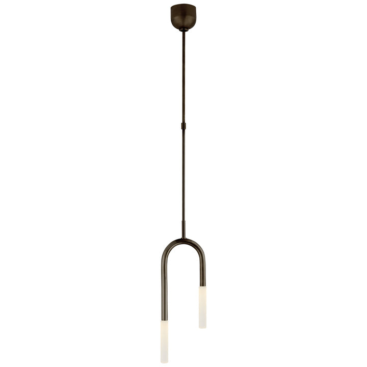 Visual Comfort Signature Rousseau Asymmetric Tube Pendant in Bronze