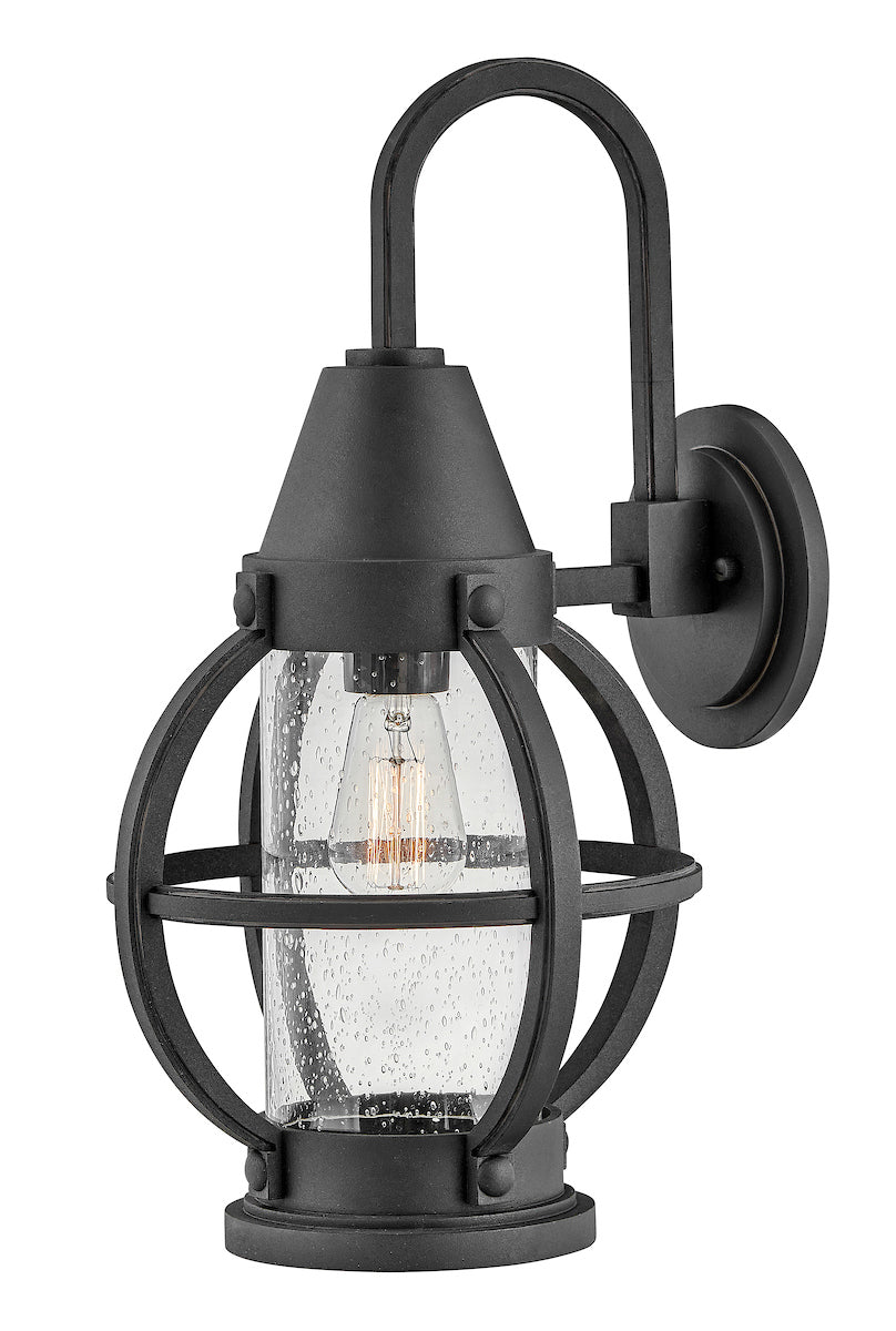 Hinkley Chatham Outdoor Wall Sconce in Museum Black (view 2)