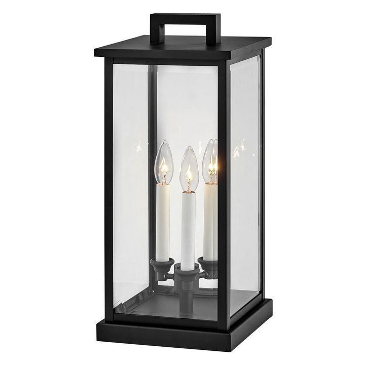 Hinkley Weymouth 12V Outdoor Pier Mount Lantern in Black