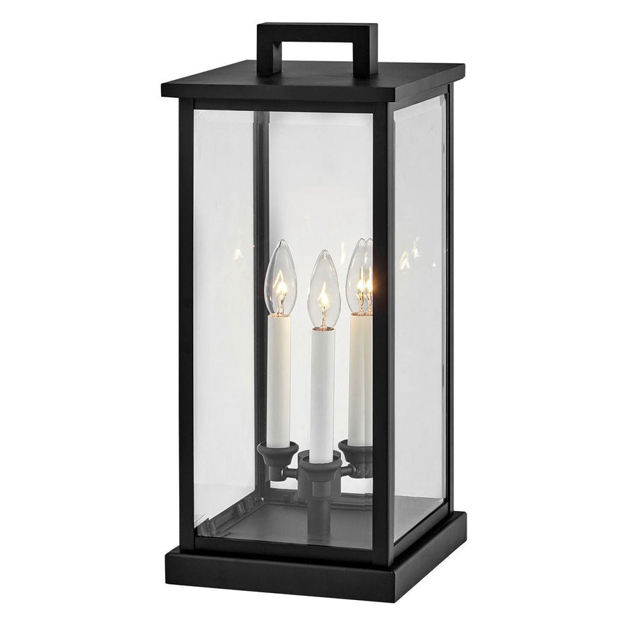 Hinkley Weymouth 12V Outdoor Pier Mount Lantern in Black