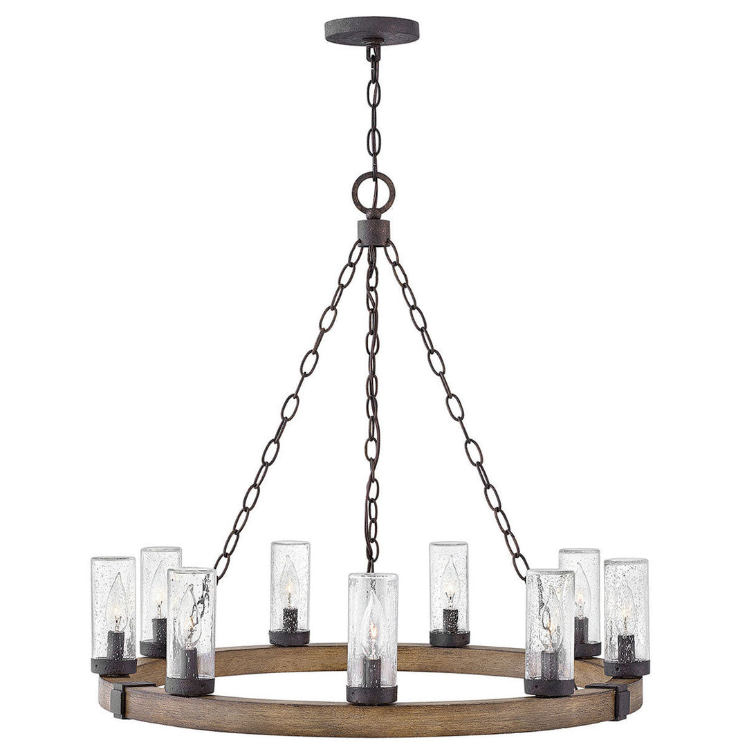 Hinkley Sawyer 12V Outdoor Chandelier in Sequoia (view 2)
