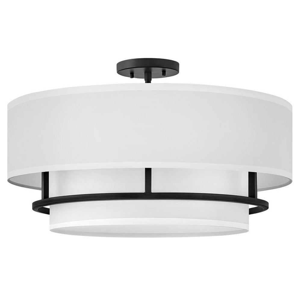 Hinkley Graham Semi Flush Ceiling Light in Black