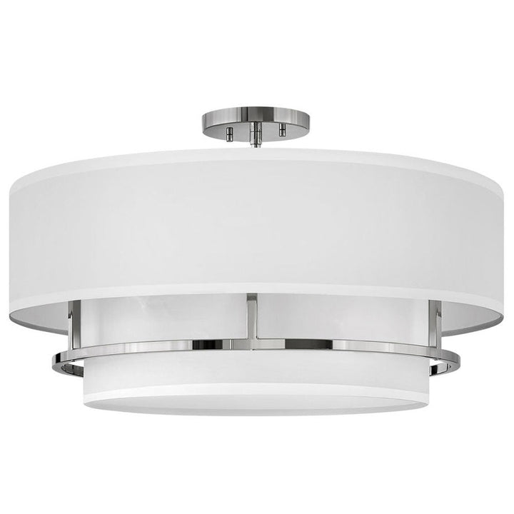 Hinkley Graham Semi Flush Ceiling Light in Polished Nickel (view 2)