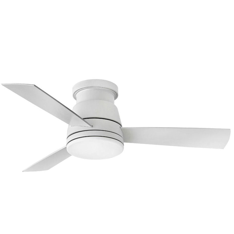 Hinkley Trey Smart Ceiling Fan with Light in Matte White