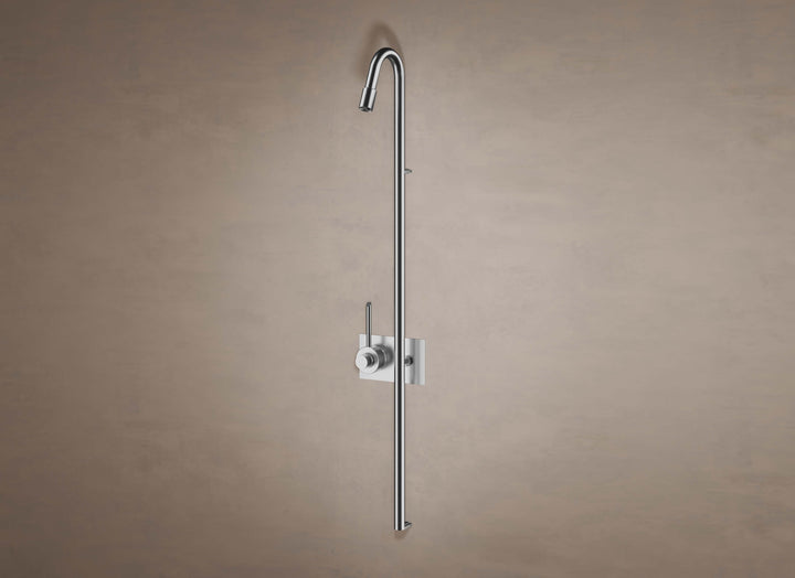 MGS Bagno Outdoor Stainless Steel Wall mount Thermostatic Shower