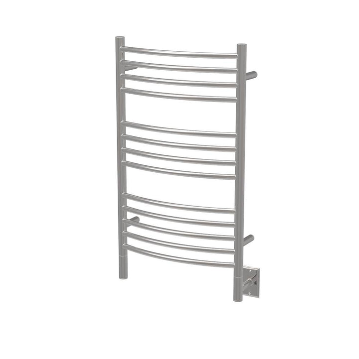 Amba Jeeves Model C Curved 13 Bar Hardwired Towel Warmer in Brushed