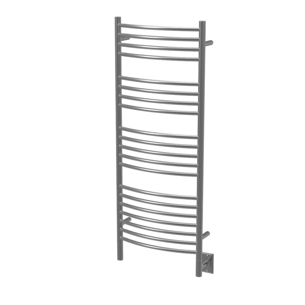 Amba Jeeves Model D Curved 20 Bar Hardwired Towel Warmer in Brushed