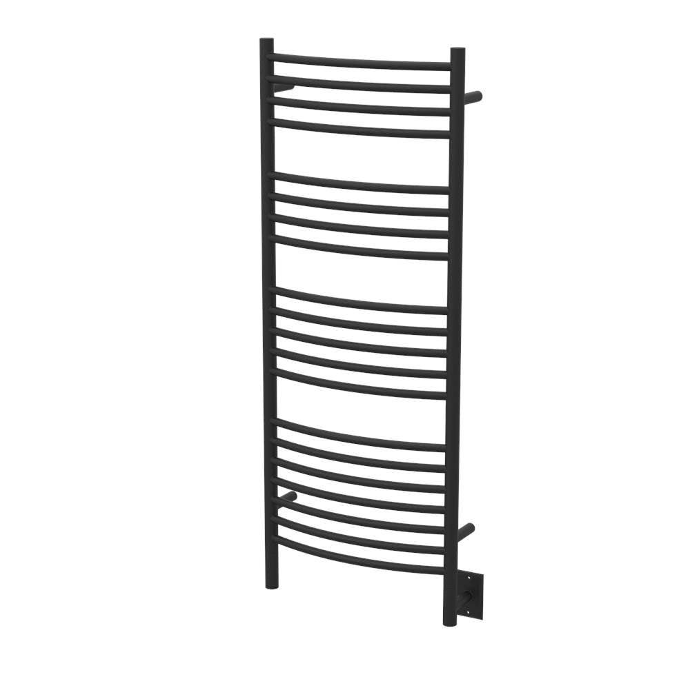 Amba Jeeves Model D Curved 20 Bar Hardwired Towel Warmer in Brushed