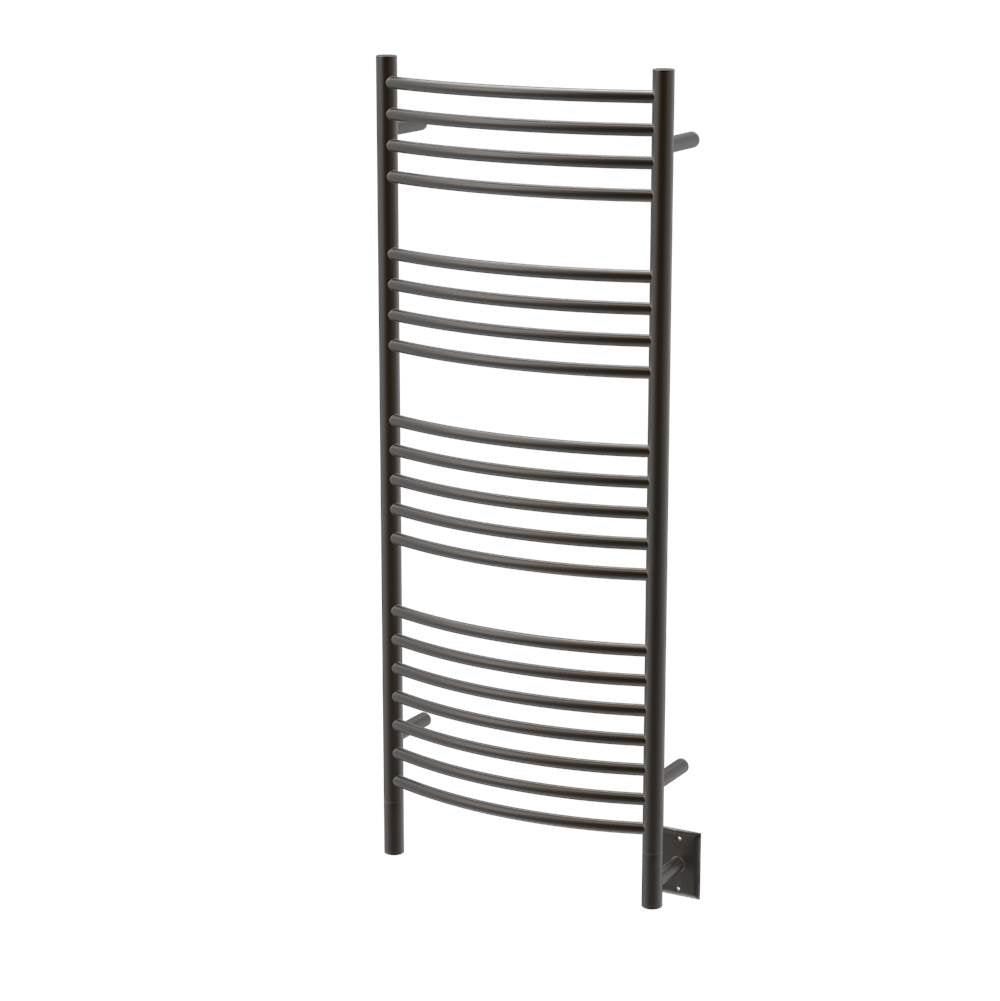 Amba Jeeves Model D Curved 20 Bar Hardwired Towel Warmer in Brushed