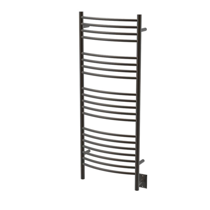 Amba Jeeves Model D Curved 20 Bar Hardwired Towel Warmer in Brushed