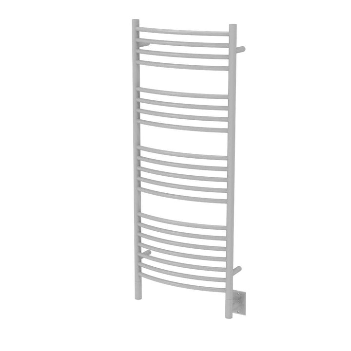 Amba Jeeves Model D Curved 20 Bar Hardwired Towel Warmer in Brushed