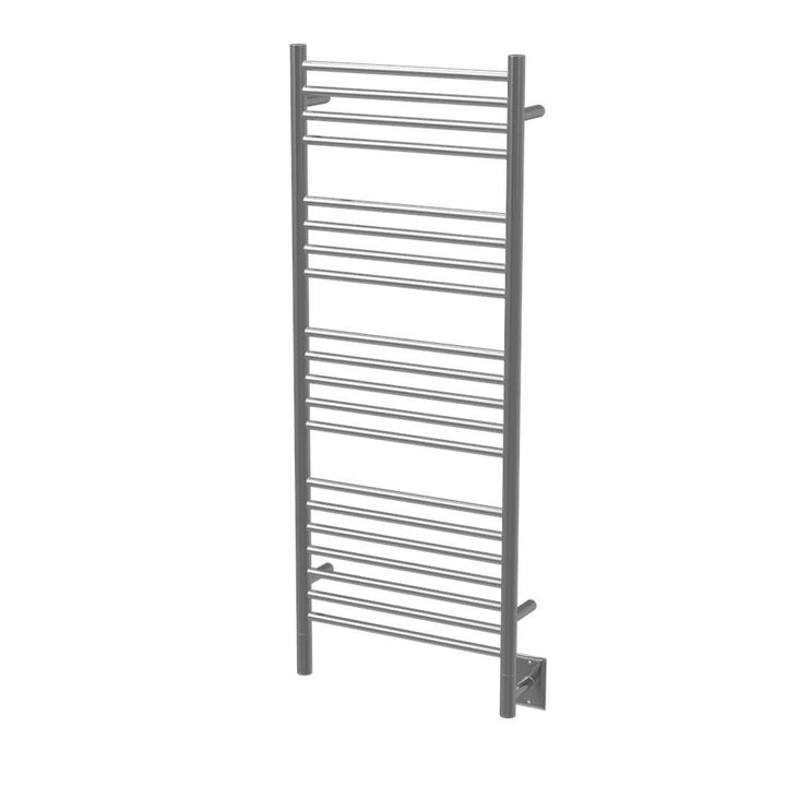 Amba Jeeves Model D Straight 20 Bar Hardwired Towel Warmer in Brushed