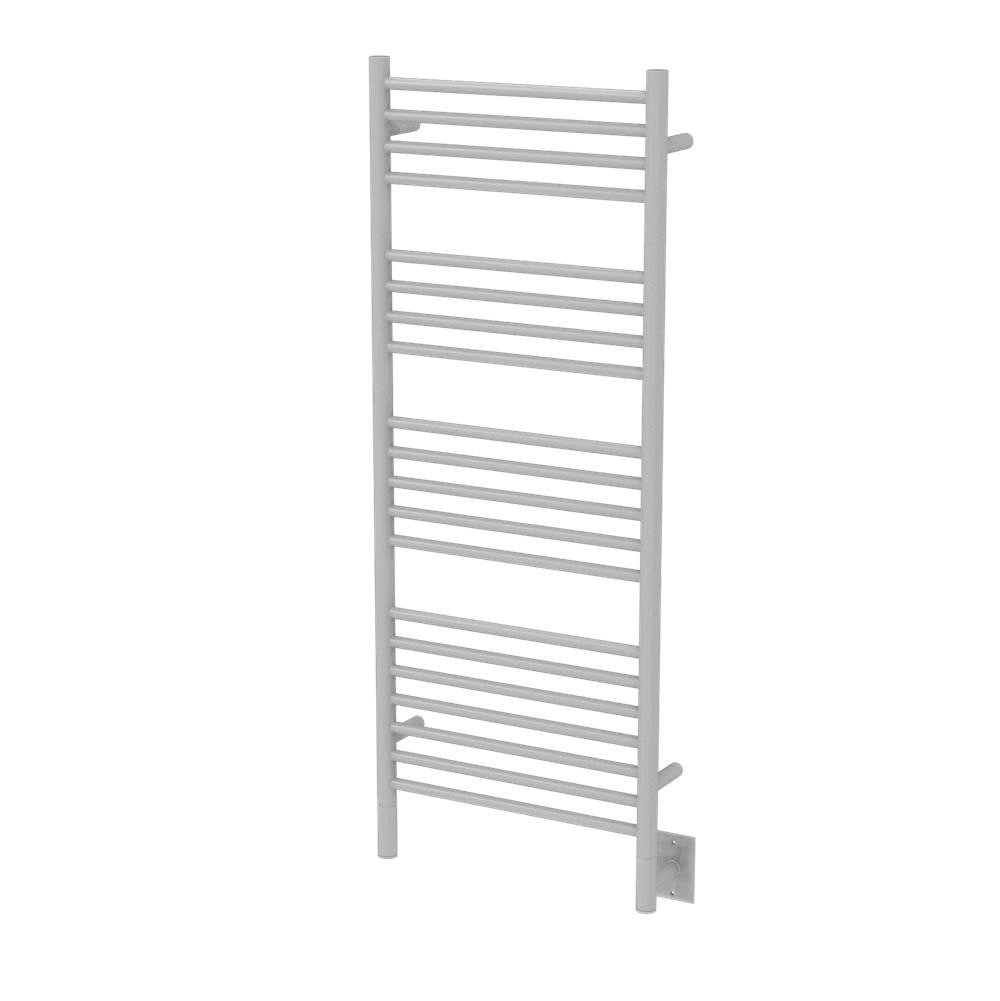 Amba Jeeves Model D Straight 20 Bar Hardwired Towel Warmer in Brushed