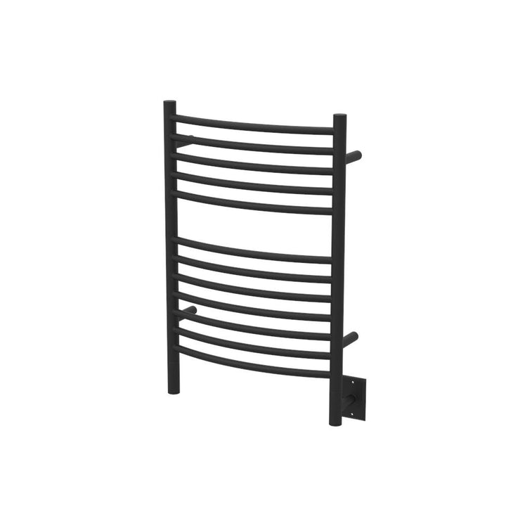 Amba Jeeves Model E Curved 12 Bar Hardwired Towel Warmer in Brushed
