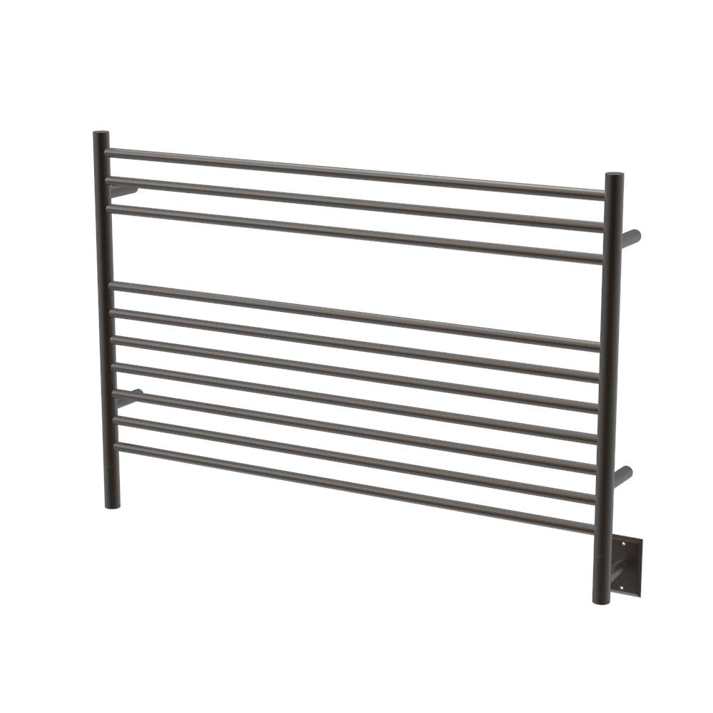 Amba Jeeves Model L Straight 10 Bar Hardwired Towel Warmer in Brushed