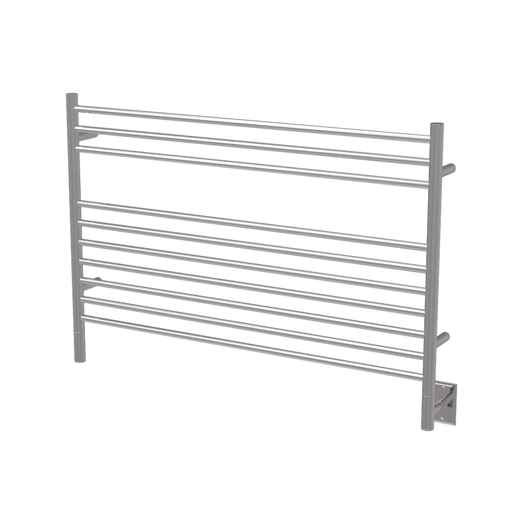 Amba Jeeves Model L Straight 10 Bar Hardwired Towel Warmer in Brushed