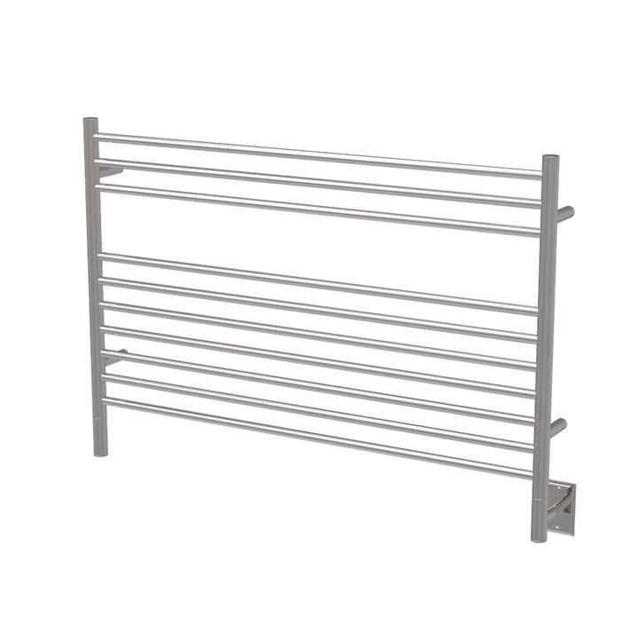 Amba Jeeves Model L Straight 10 Bar Hardwired Towel Warmer in Brushed