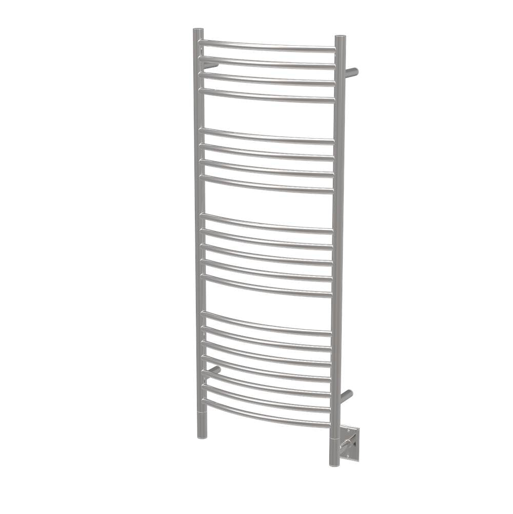 Amba Jeeves Model D Curved 20 Bar Hardwired Towel Warmer in Brushed