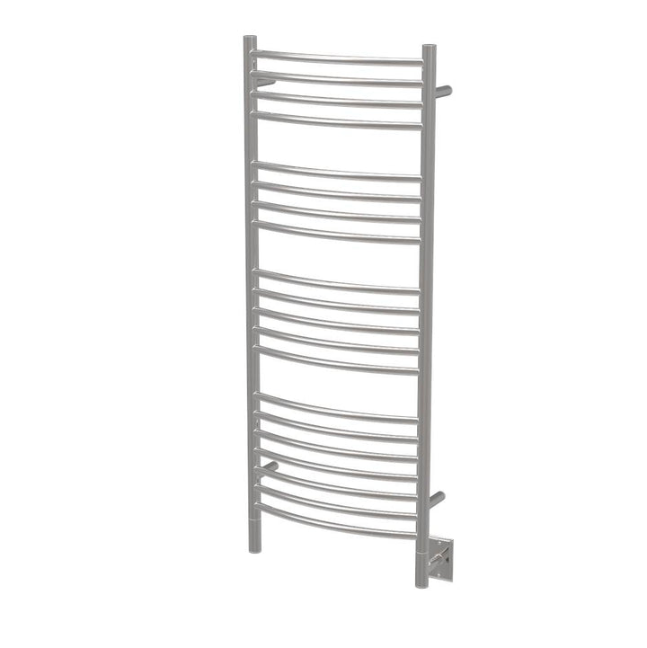 Amba Jeeves Model D Curved 20 Bar Hardwired Towel Warmer in Brushed