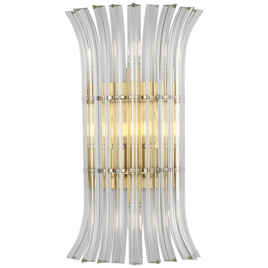 Visual Comfort Signature Rhine Wall Sconce in Hand-Rubbed Antique Brass