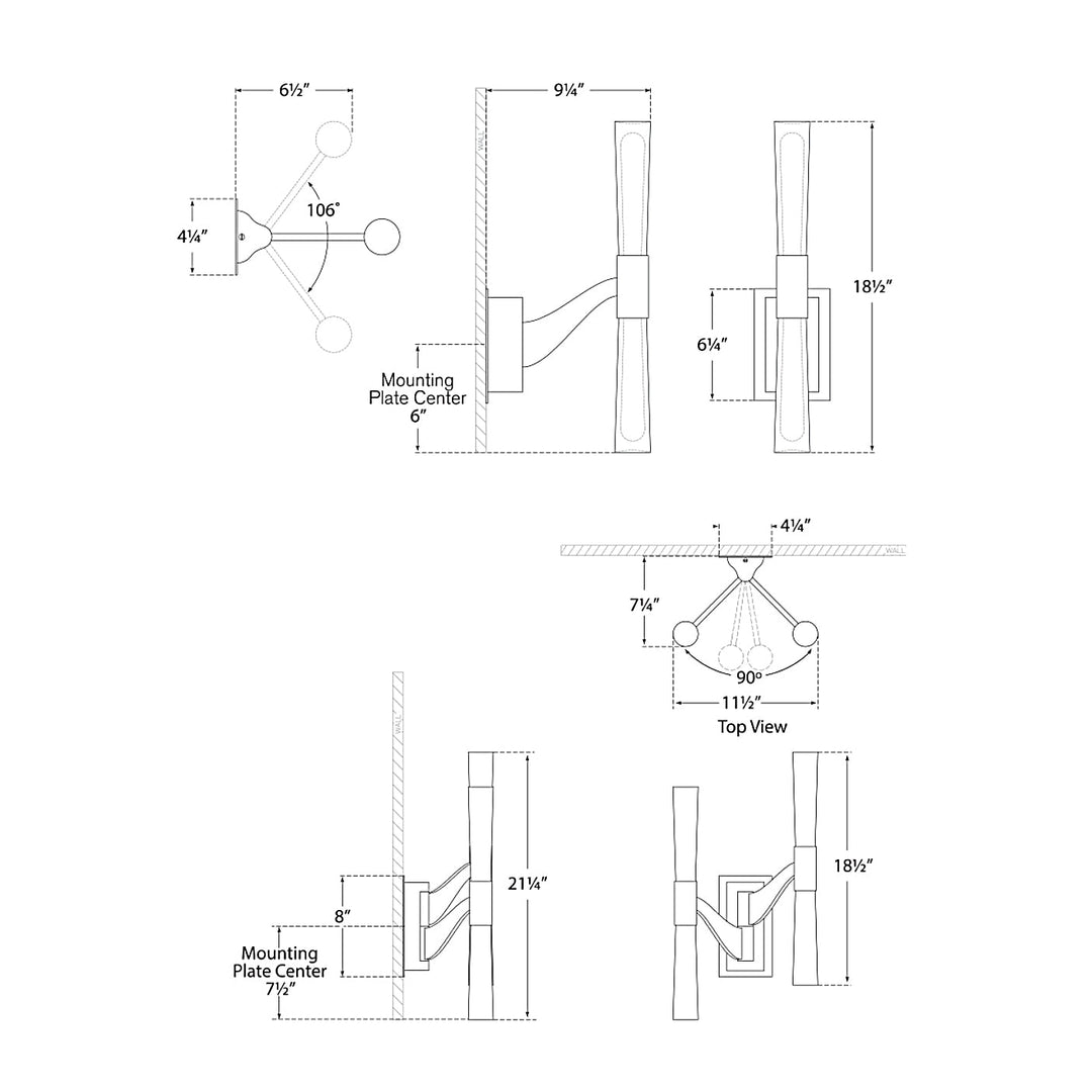 Visual Comfort Signature Brenta Articulating Wall Sconce