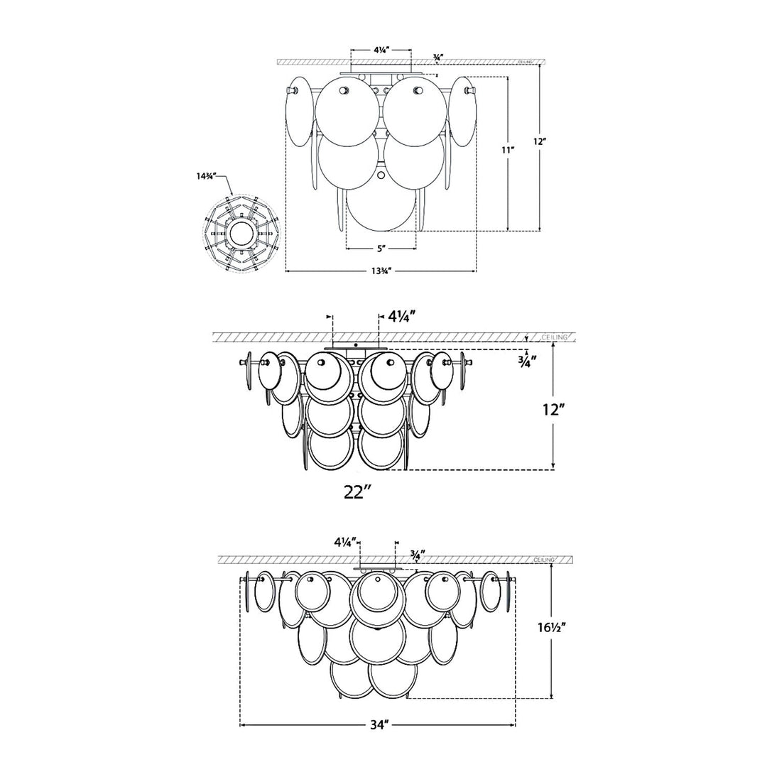 Visual Comfort Signature Loire Ceiling Light
