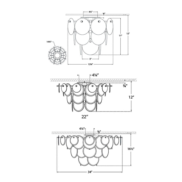 Visual Comfort Signature Loire Ceiling Light