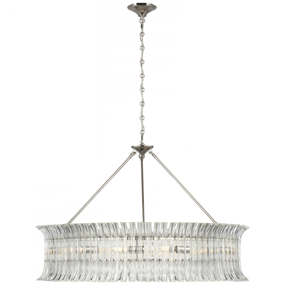 Visual Comfort Signature Rhine Chandelier in Polished Nickel