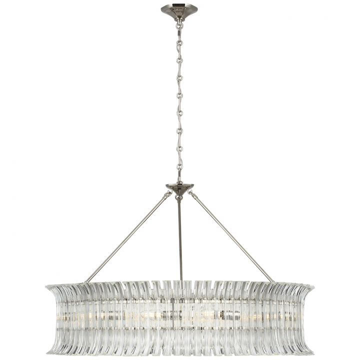 Visual Comfort Signature Rhine Chandelier in Polished Nickel