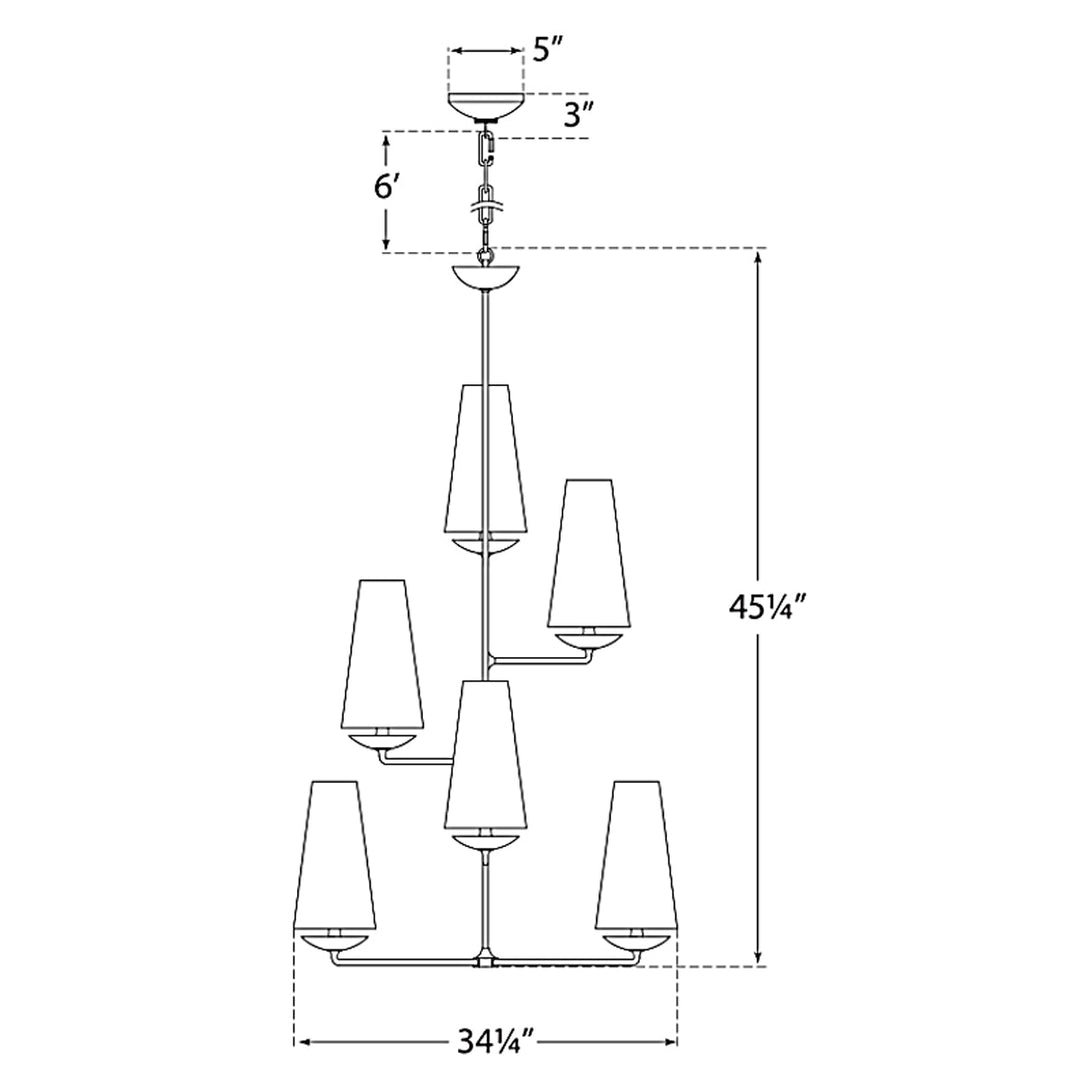 Visual Comfort Signature Fontaine Vertical Chandelier