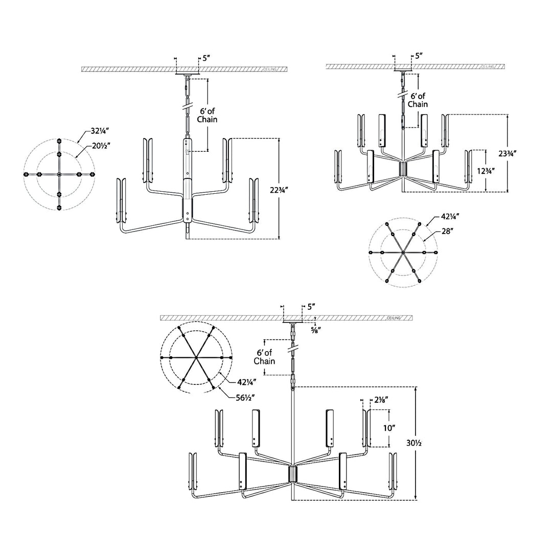 Visual Comfort Signature Casoria Two Tier Chandelier